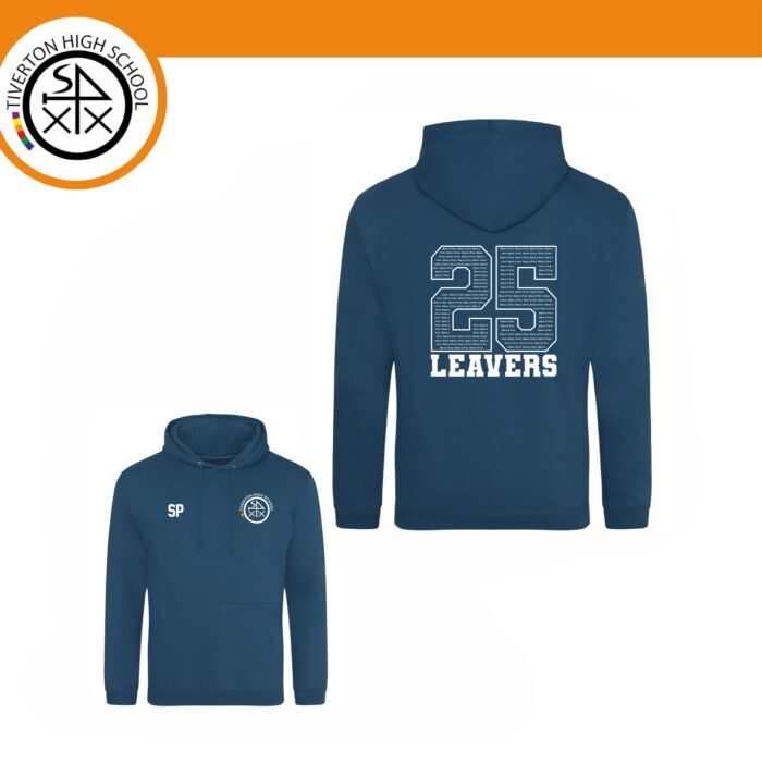 Tiverton High School Leavers Hoodie - Deep Sea Blue